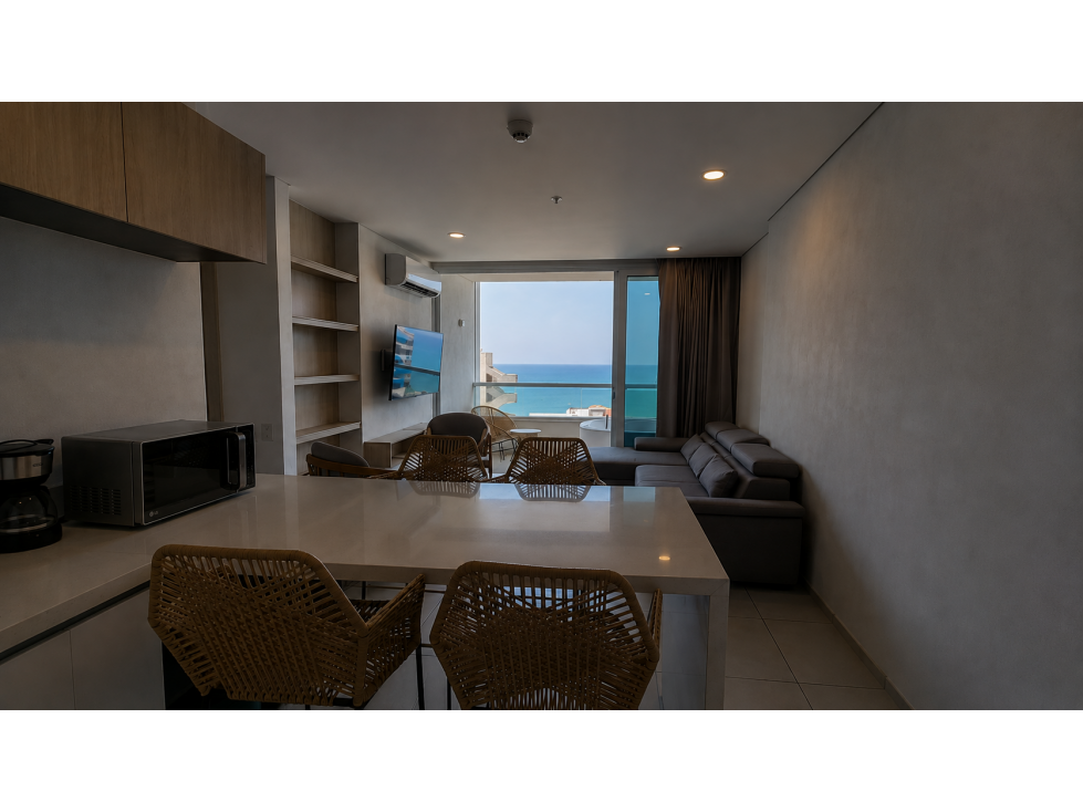 SE VENDE APARTAMENTO DE DOS ALCOBAS CON VISTA FRONTAL AL MAR — foto 3