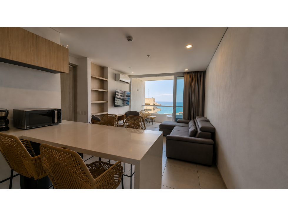 SE VENDE APARTAMENTO DE DOS ALCOBAS CON VISTA FRONTAL AL MAR — foto 2