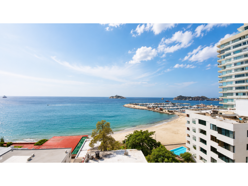 SE VENDE APARTAMENTO DE 3 ALCOBAS CON VISTA FRONTAL AL MAR