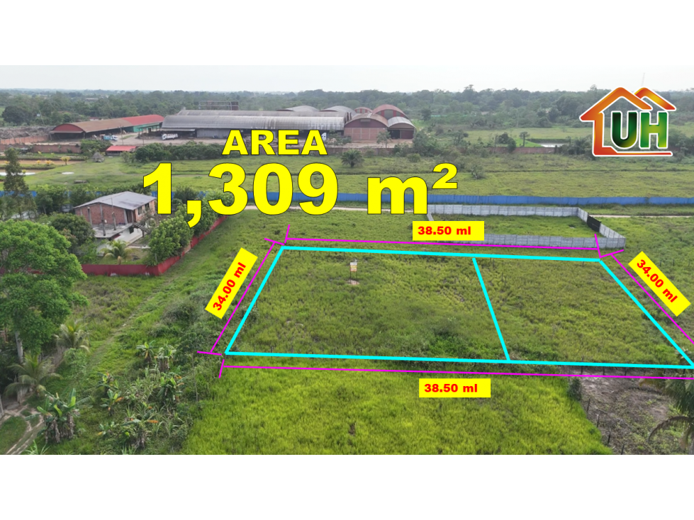 00679 - VENDO AMPLIO TERRENO EN PUCALLPA - AREA 1,309 M2 - 1