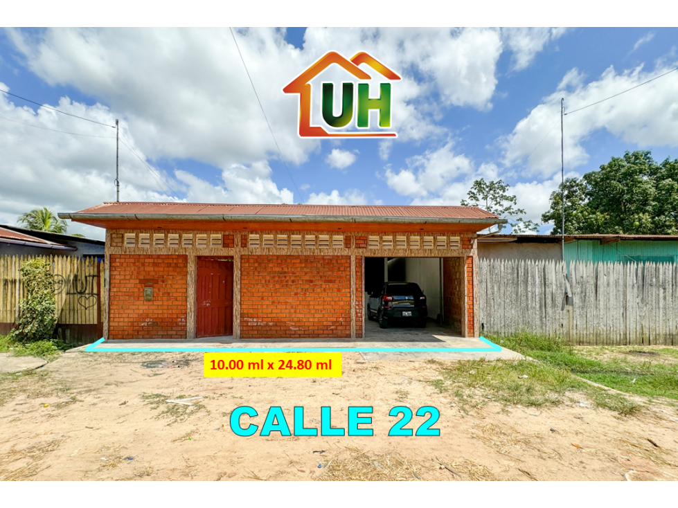00729 - VENTA CASA EN PUCALLPA - MAT. SEMINOBLE - A.T 248 M2 - 1