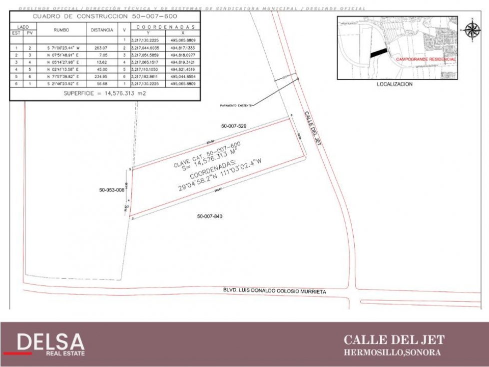 TERRENO EN VENTA | CALLE DEL JET