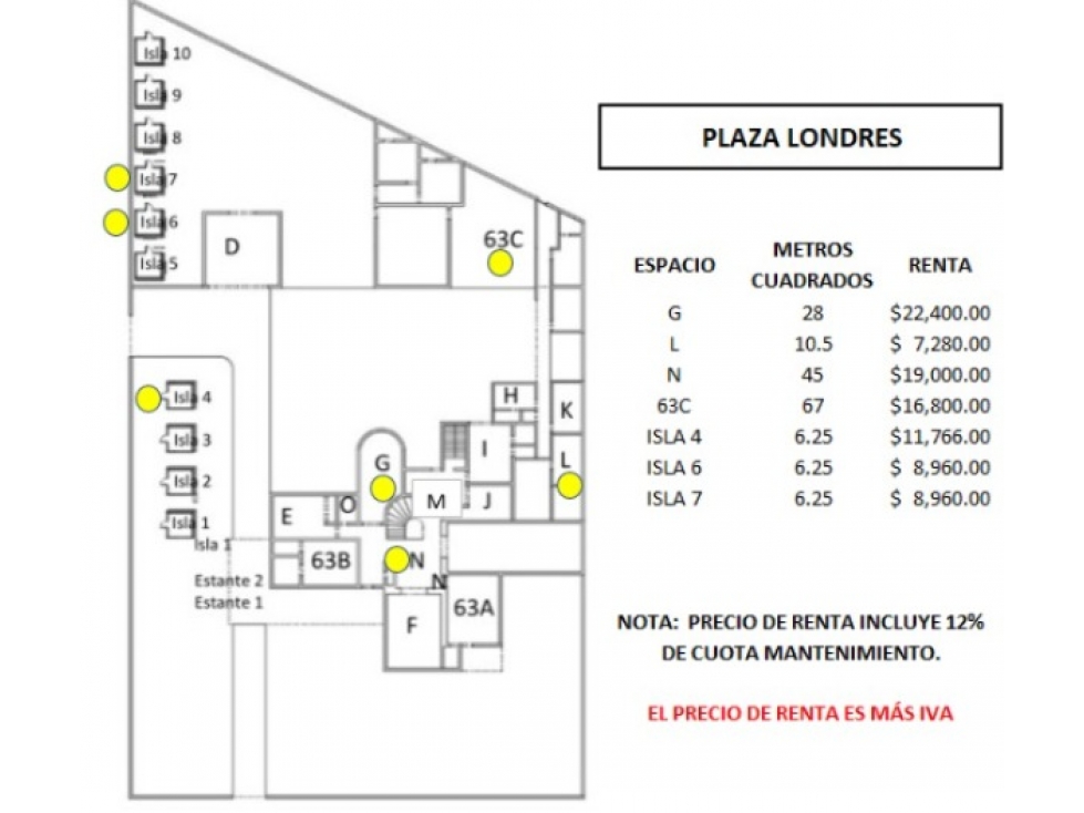 ISLAS EN RENTA EN PLAZA LONDRES - 2