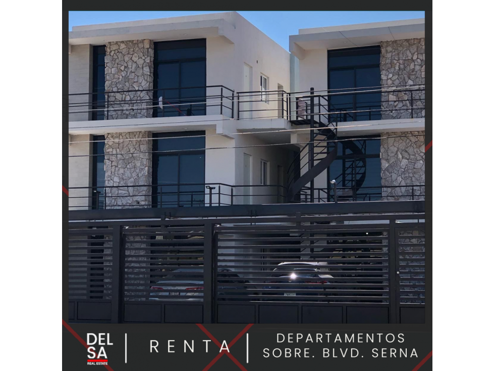 DEPARTAMENTOS EN RENTA SOBRE EL BLVD. FCO. SERNA - 1