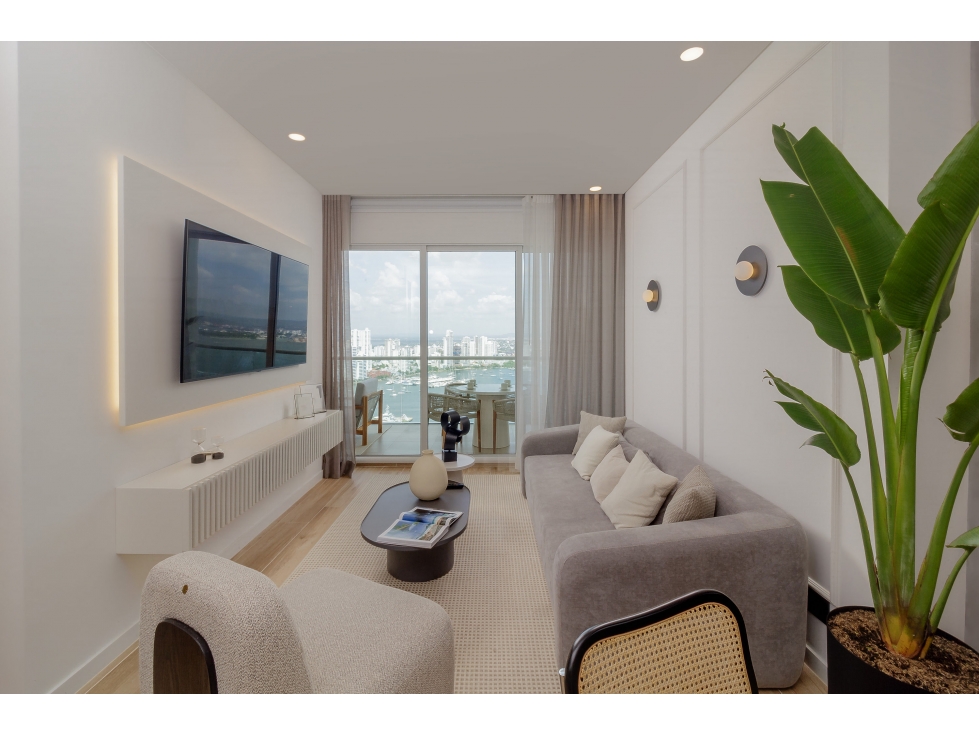 Vent de apartamento 1BR.Bocagrande Edificio turístico H2.Vista a Bahia