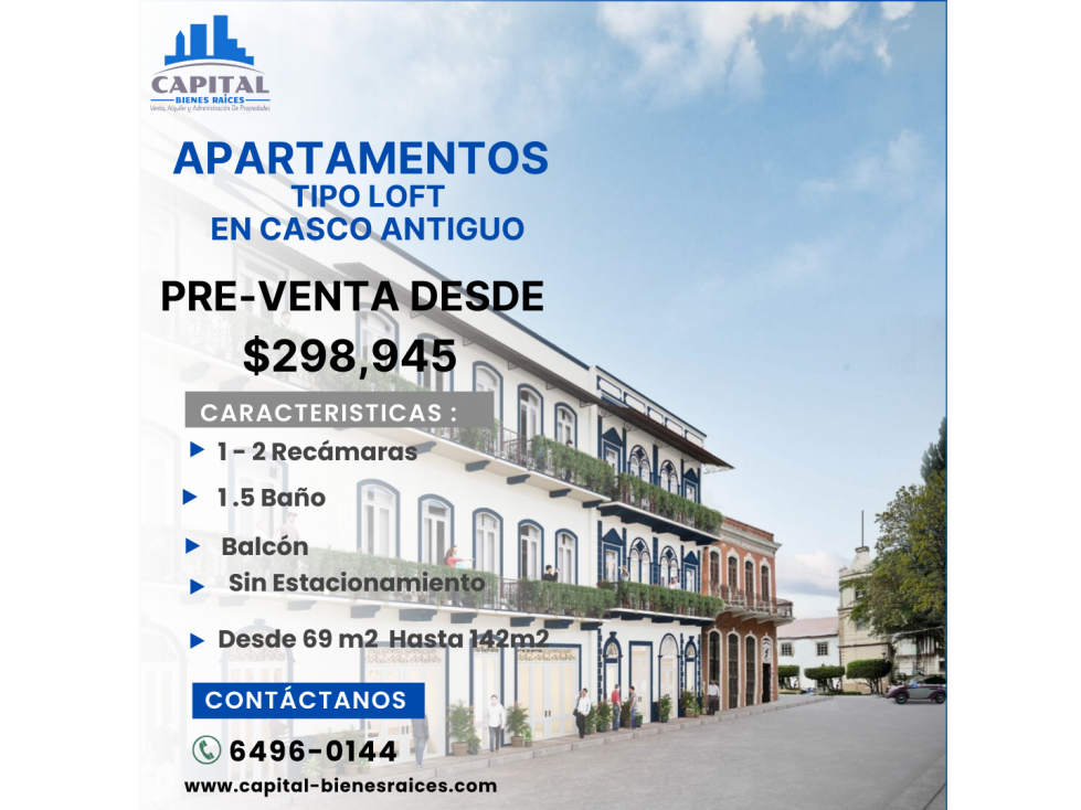 APARTAMENTO TIPO LOFT CASCO ANTIGUO - PREVENTA