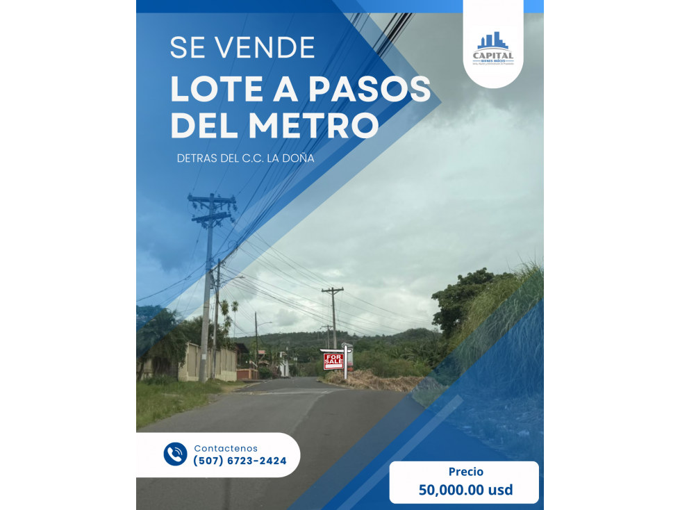 TERRENO EN VIA TOCUMEN DETRAS DE LA DOÑA
