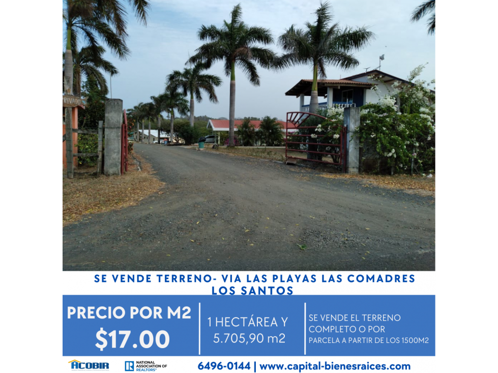 SE VENDE TERRENO EN LOS SANTOS - VIA A PLAYA LAS COMADRES - 1