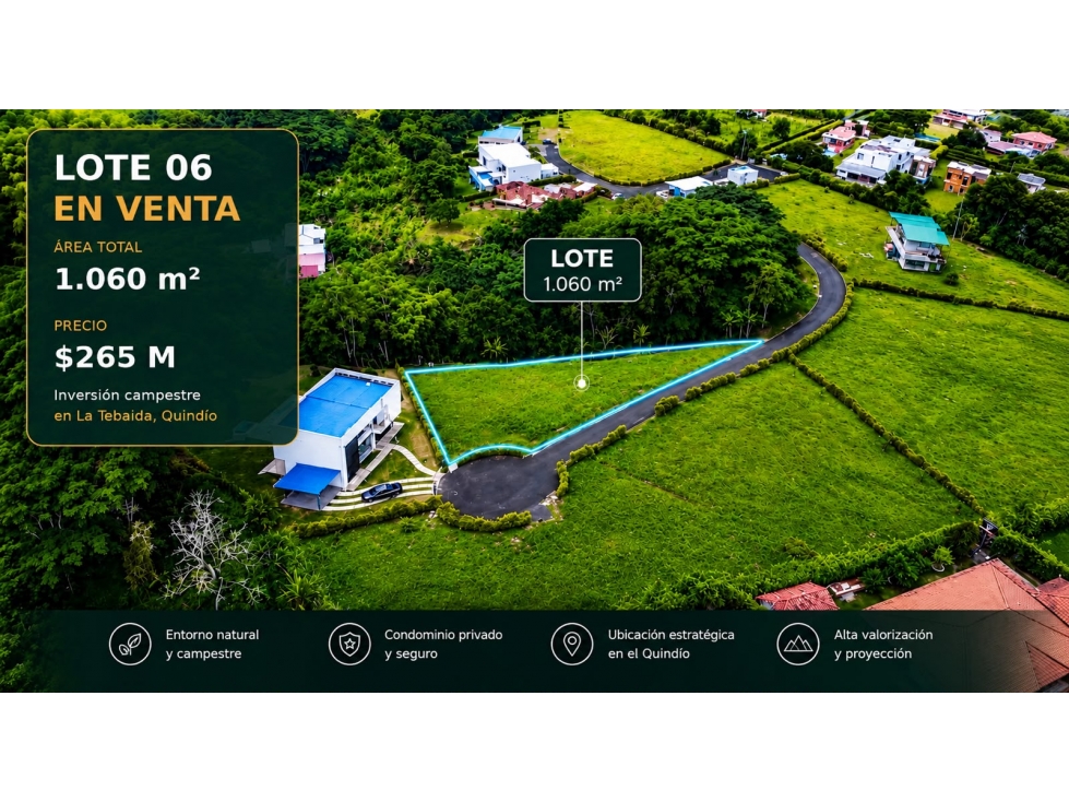 VENTA DE LOTE EN ECO HOTEL CABO VERDE VILLA 6
