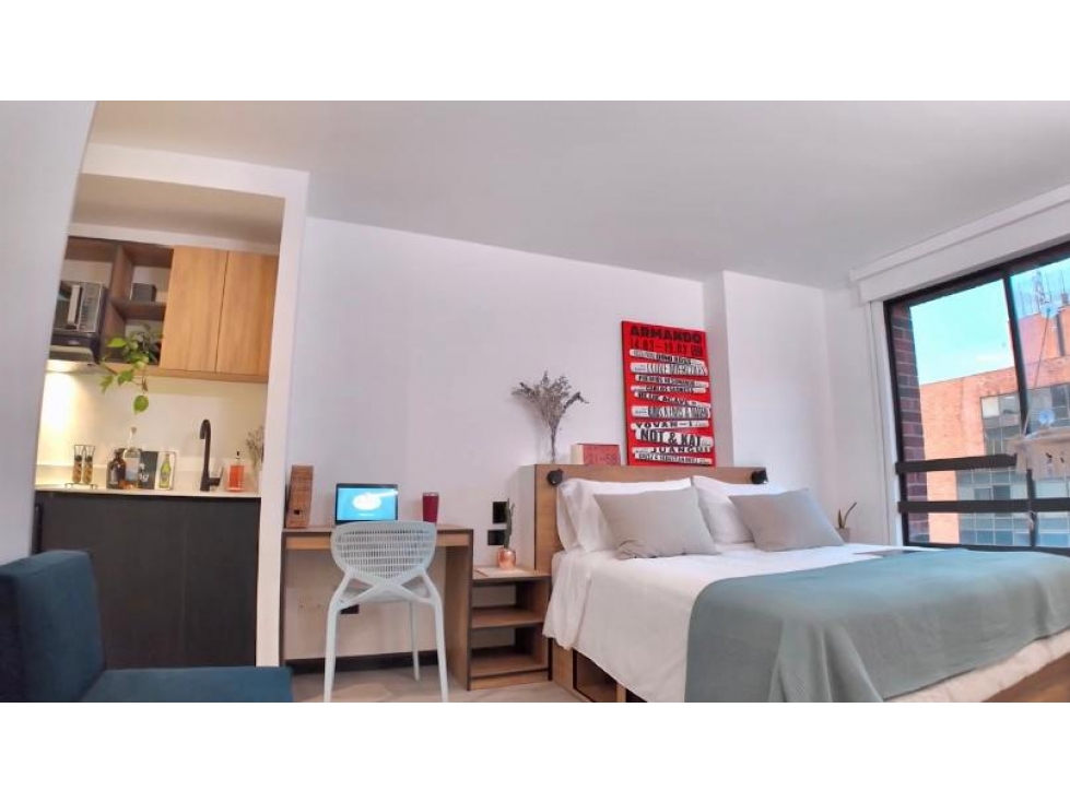 EL NOGAL ARRIENDO APARTAMENTO AMOBLADO 32 m2