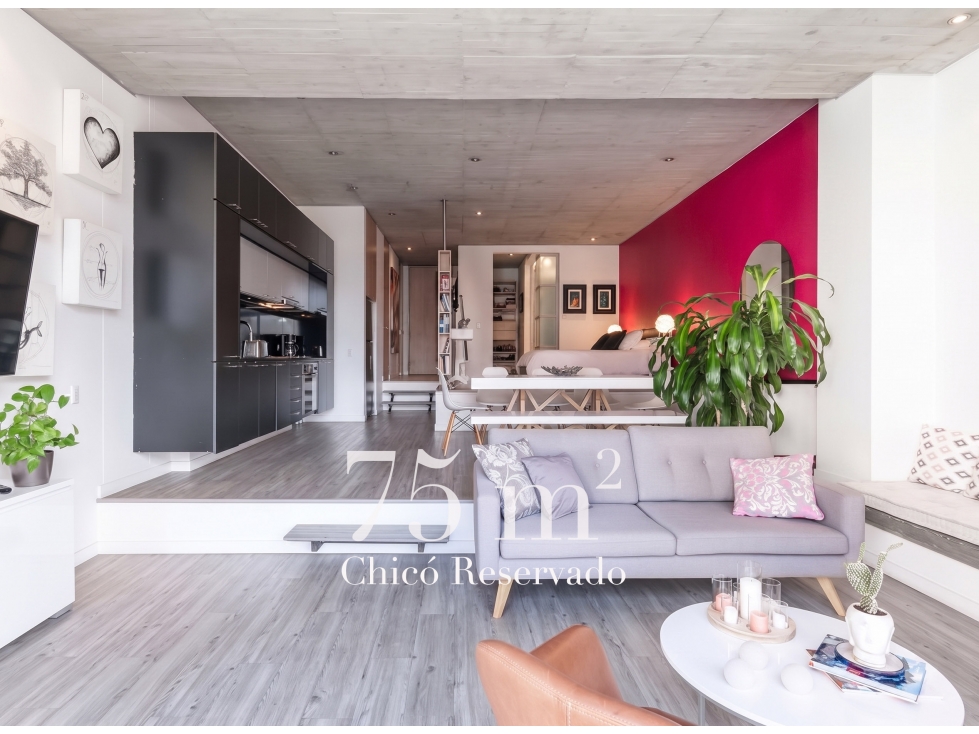 CHICO RESERVADO APARTAESTUDIO ARRIENDO 75 MTS2