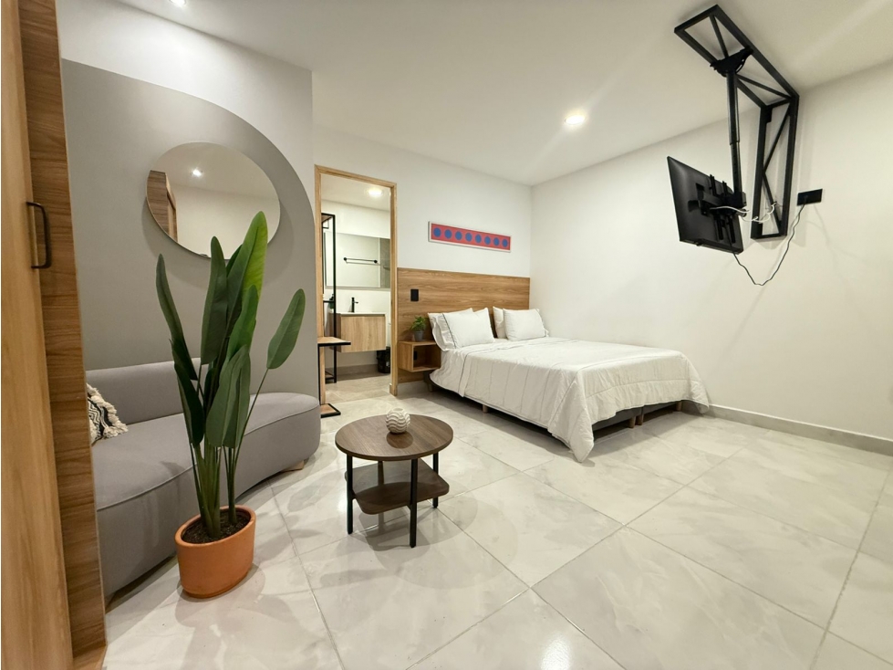 Amoblado HERMOSO estudio tipo loft Laureles