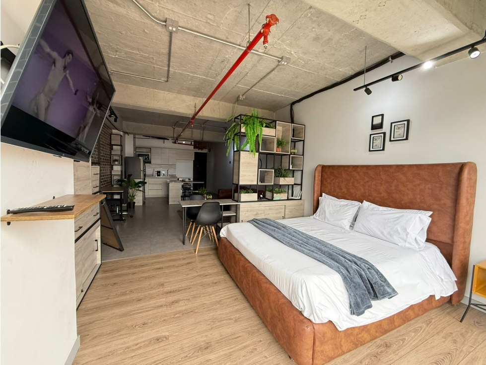 Amoblado HERMOSO Aparta estudio tipo loft Laureles — foto 2