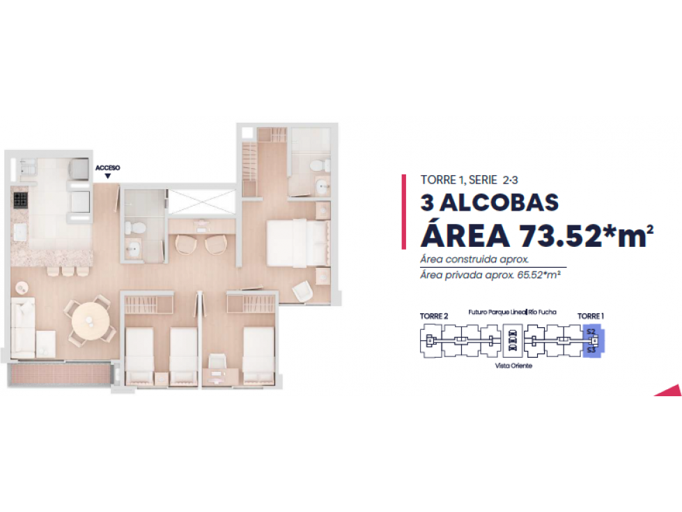 Apartamento en venta Las Americas 59.84 mts — foto 4