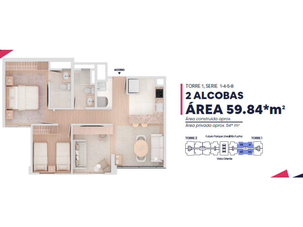 Apartamento en venta Las Americas 59.84 mts — foto 3