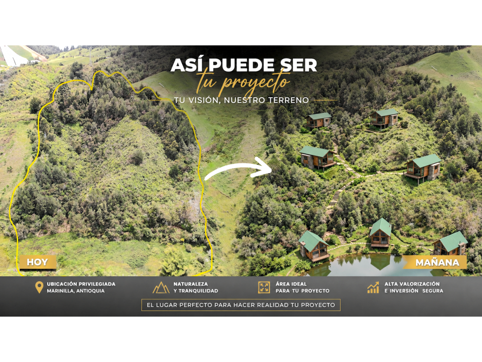 Venta lote en Marinilla, con bosque ideal para ecoturismo y cabañas