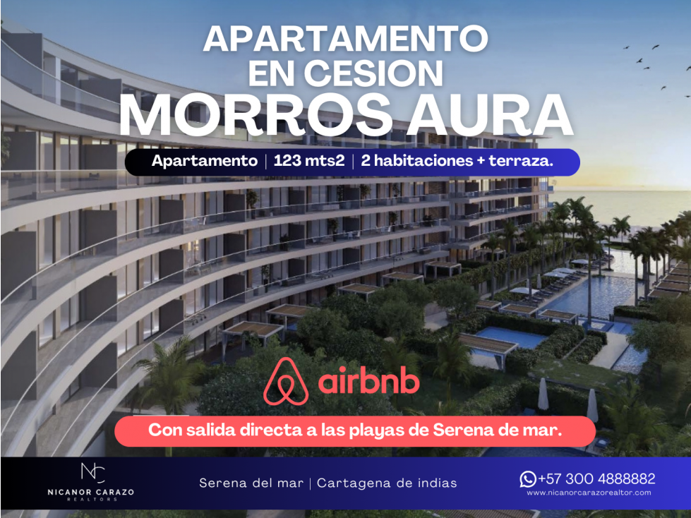 VENTA CESION apartamento 2 habitaciones en MORROS AURA Serena del Mar