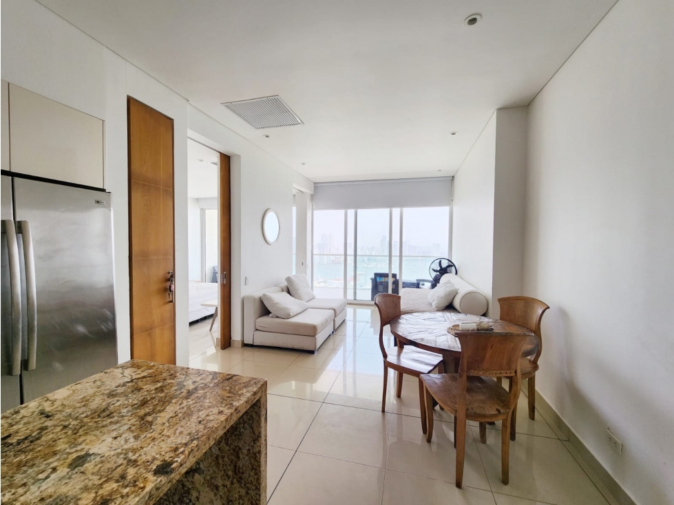 VENTA APARTAMENTO 1 ALCOBA EDIFICIO H2 PLAZA BOCAGRANDE CARTAGENA