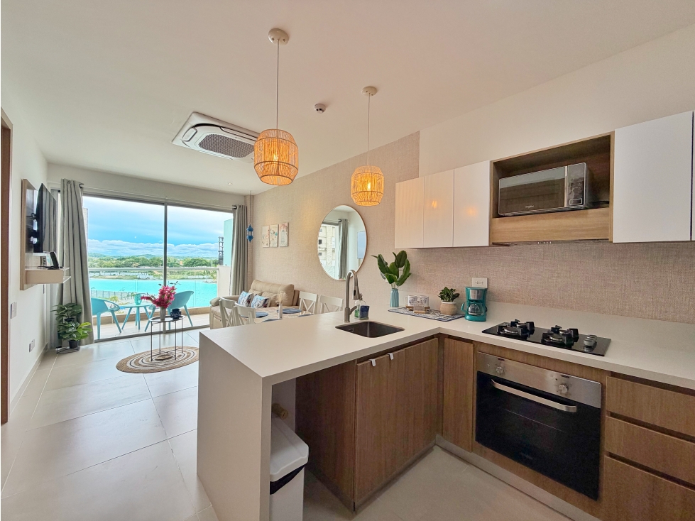 VENTA apartamento 1 alcoba BAIA KRISTAL Vista al LAGO Cartagena