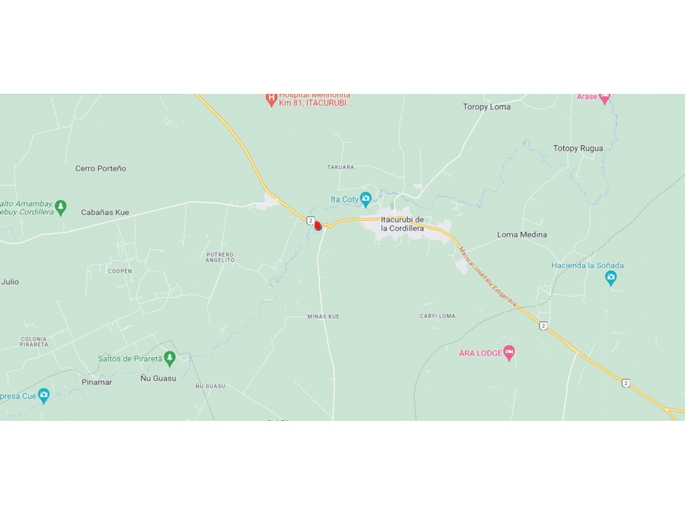 VENDO TERRENO DE 1 ha con 4720 m2. Sobre ruta en Itacurubi Itacurubí. - 4
