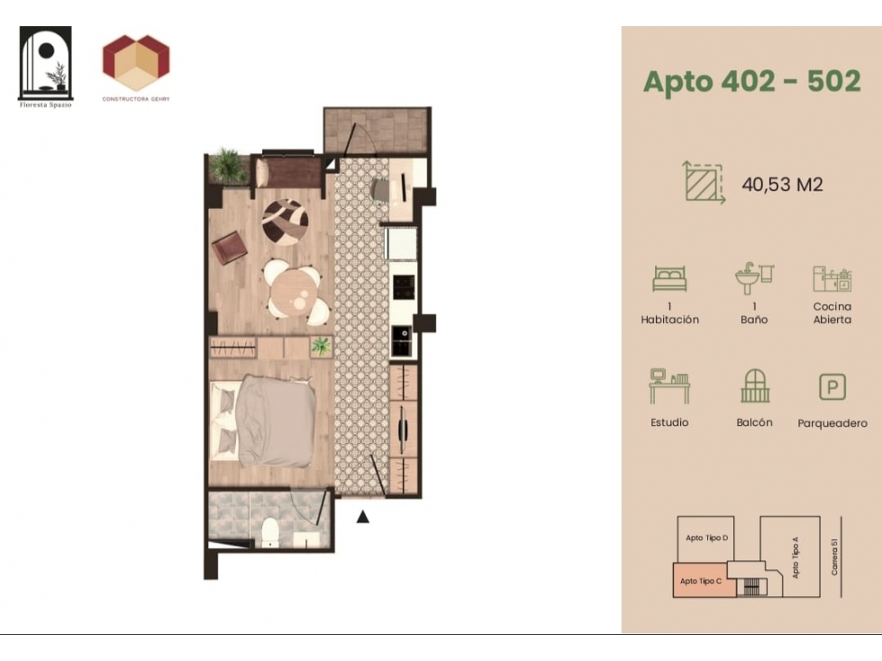 VENTA APARTAESTUDIO PASADENA - PARA ESTRENAR — foto 2