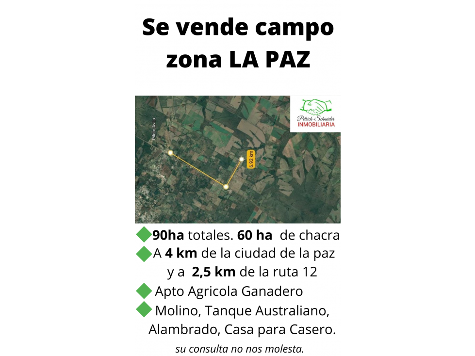 Se vende campo zona La Paz - 1