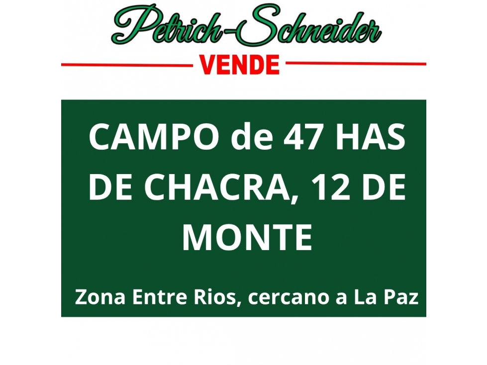 Se vende campo con 47 has de chacra y 12 has de monte en zona La Paz - 3