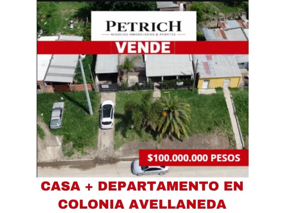 Casa más departamento en venta en Colonia Avellaneda