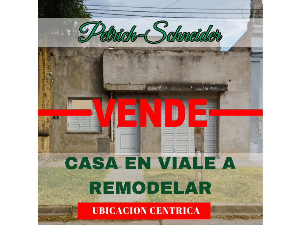 Se vende casa en Viale a Remodelar, sobre calle 9 de julio - 1