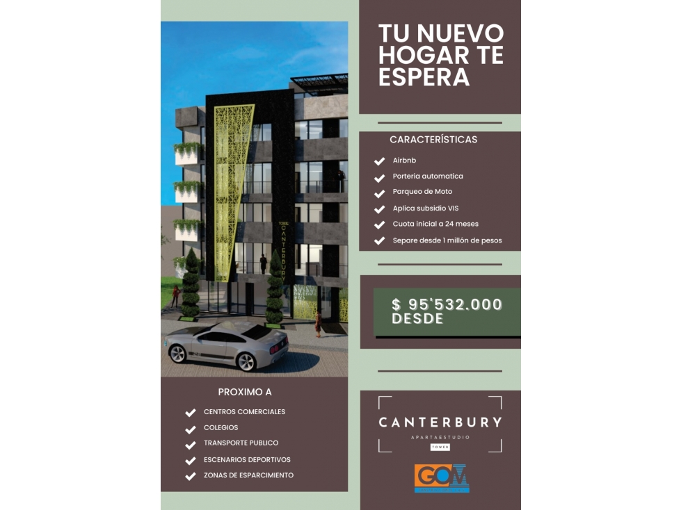 APARTAESTUDIOS EN VENTA CANTERBURY - POPAYAN - 3