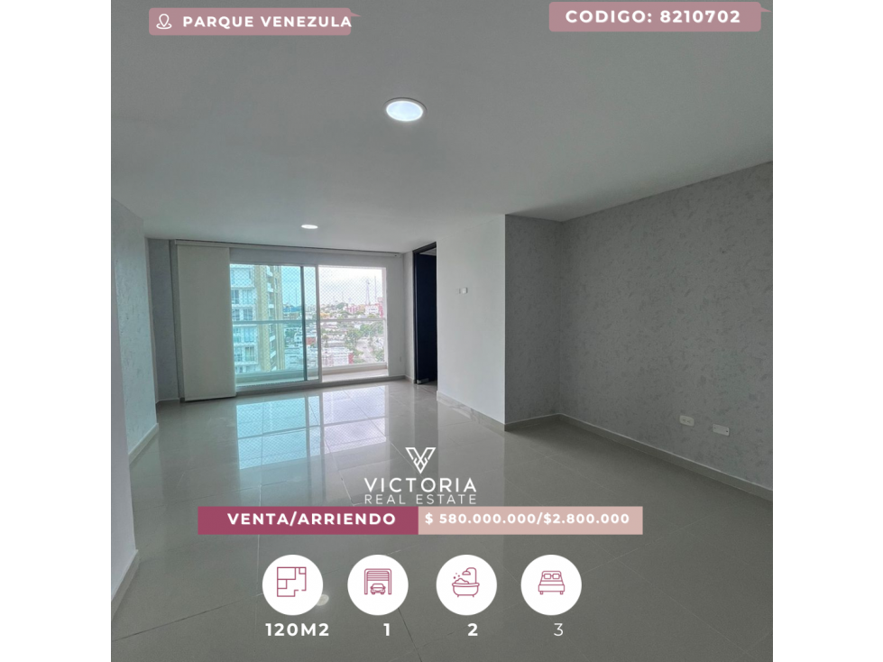 Venta o alquiler de apartamento - Parque Venezuela
