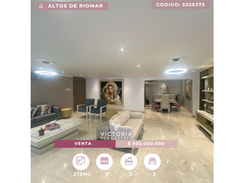 Venta de apartamento - Altos de Riomar