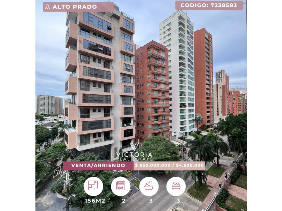 Venta o alquiler de apartamento - Alto Prado