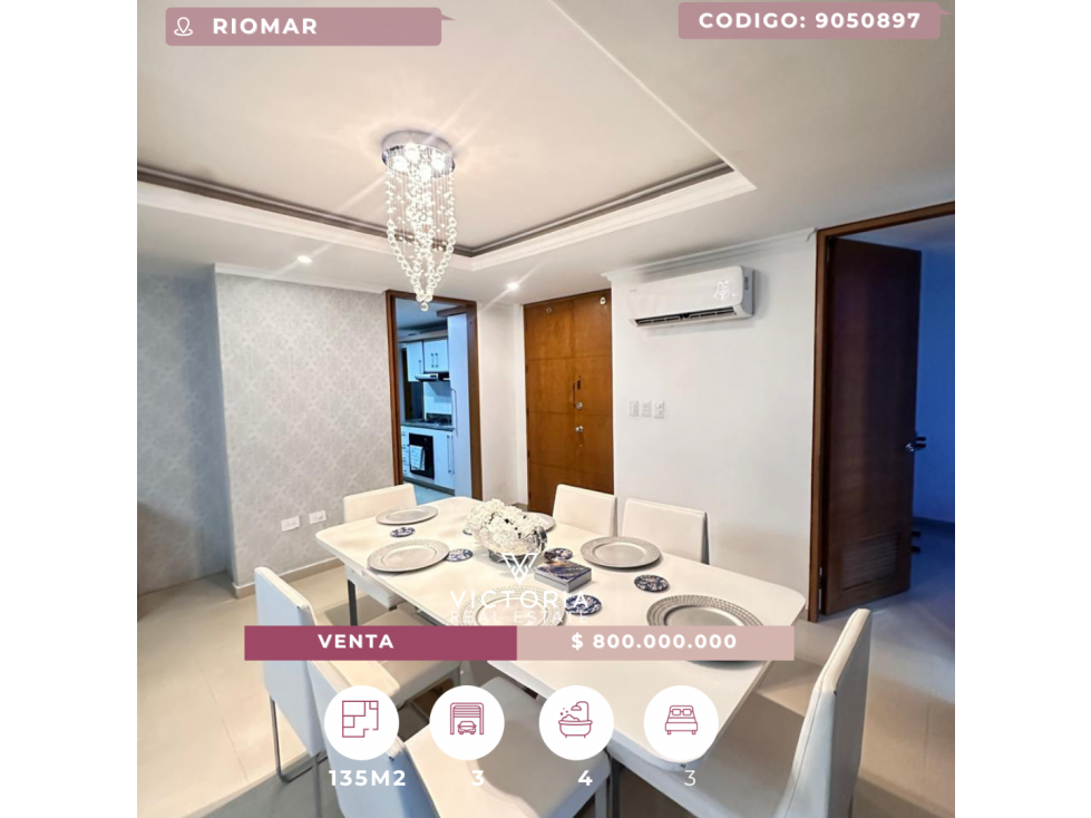 Venta de apartamento - Altos de Riomar