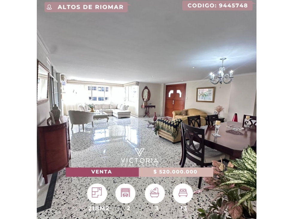 Venta de apartamento - Altos de Riomar