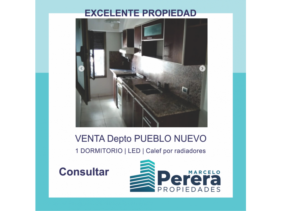 Venta | Depto | 1 dorm | 1er Piso | Pueblo Nuevo - 1