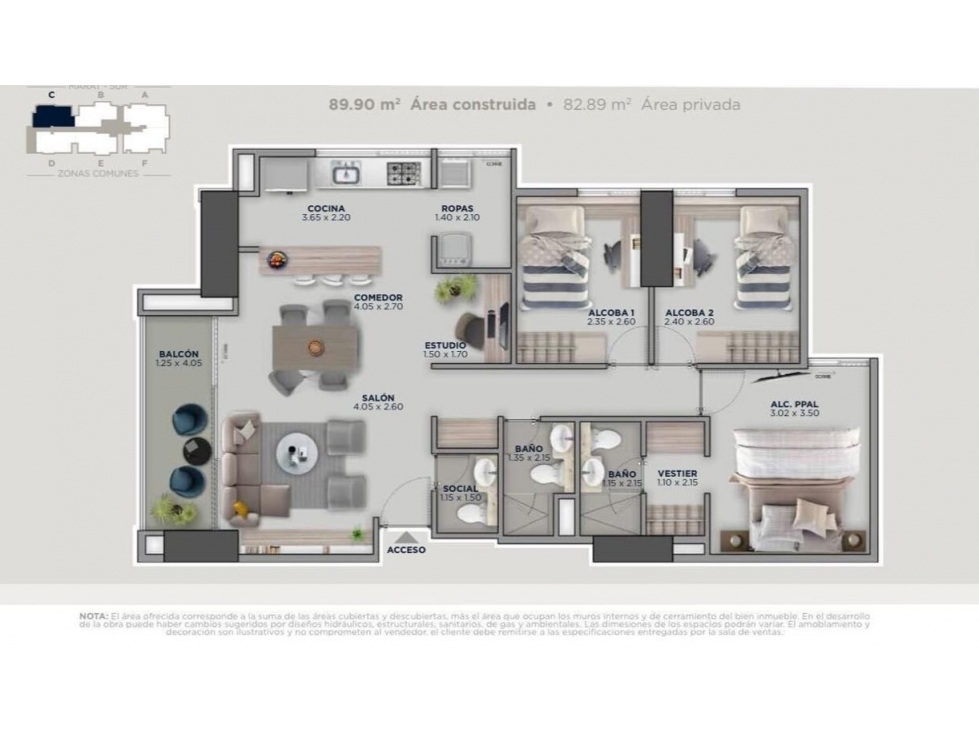 Venta Apartamento DUBLIN Sabaneta Las Lomitas CESIÓN DE DERECHOS — foto 3