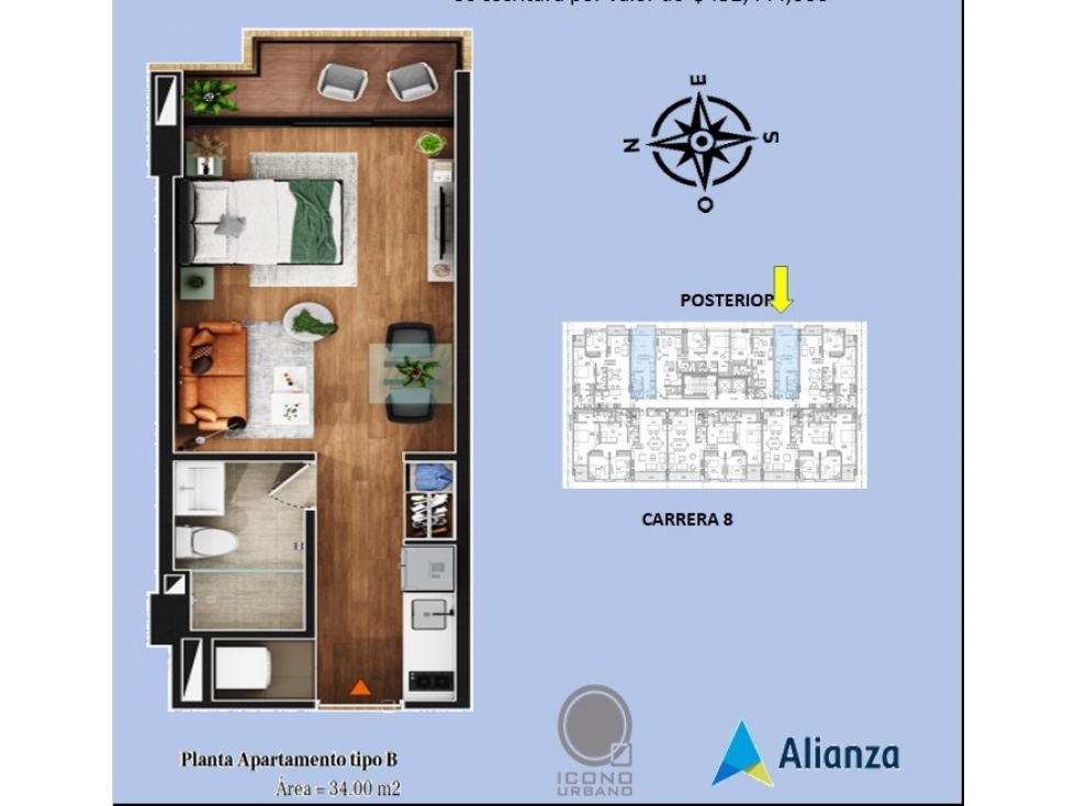 ARRIENDO EXCLUSIVO MODERNO APARTA ESTUDIO 3er PISO CHICÓ RESERVADO -2 — foto 6
