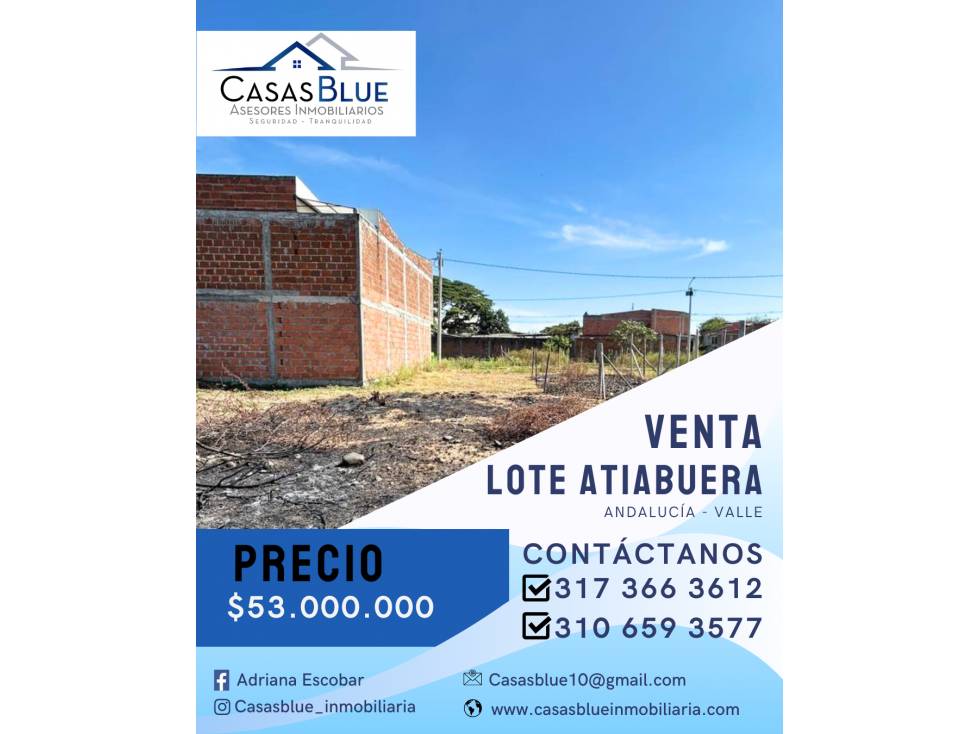 SE VENDE LOTE EN URBANIZACIÓN ATIABUERA ANDALUCÍA VALLE DEL CAUCA - 4