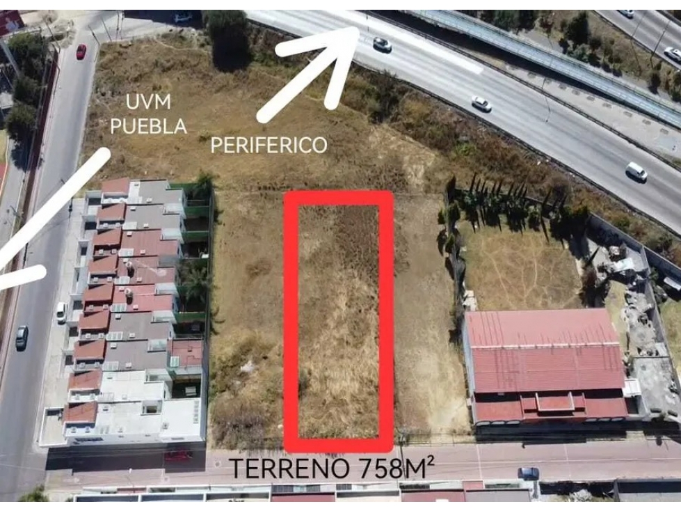 Terreno en Venta para Desarrollar en Cholula, Morillotla, UVM - 1