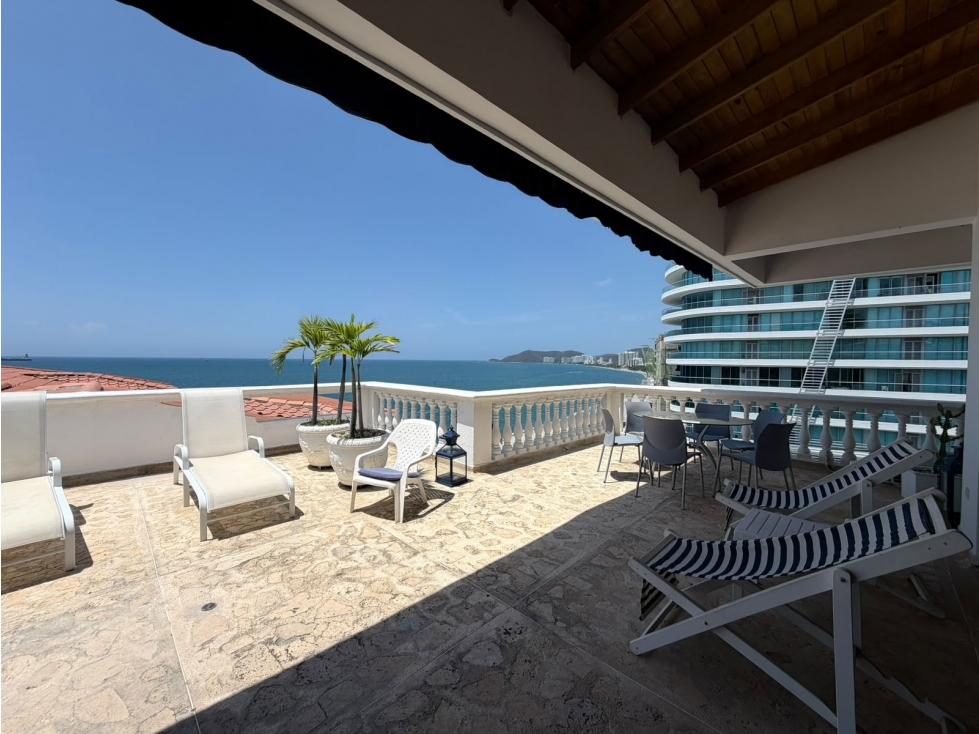 SE ARRIENDA APARTAMENTO PARA TEMPORADA EN SANTA MARTA 190M2 + TERRAZA