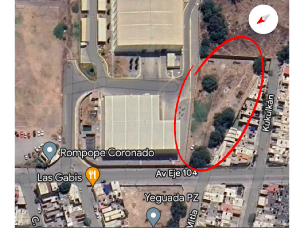TERRENO EN VENTA EJE 104 - 1