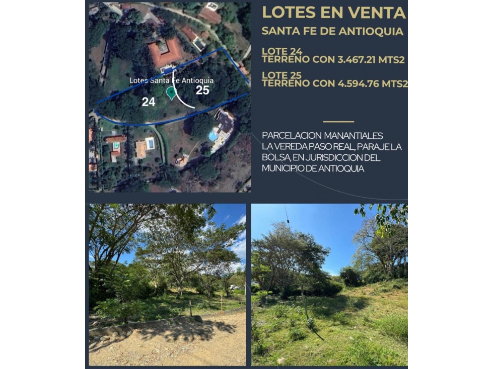 VENTA DE LOTES PARA CASA CAMPESTRE DE LUJO SANTAFE DE ANTIOQUIA - 1