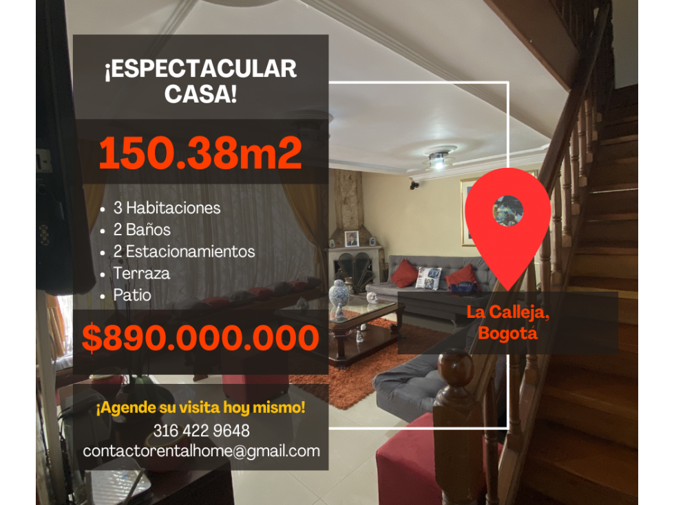 CASA EN VENTA / PERMUTA LA CALLEJA, BOGOTÁ