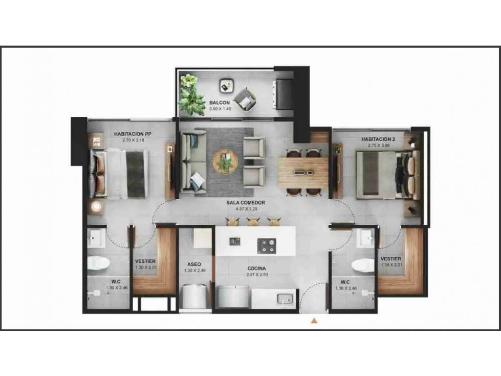 VENTA APARTAMENTO LICENCIA MIXTA , SABANETA PROYECTO POLITAN — foto 2