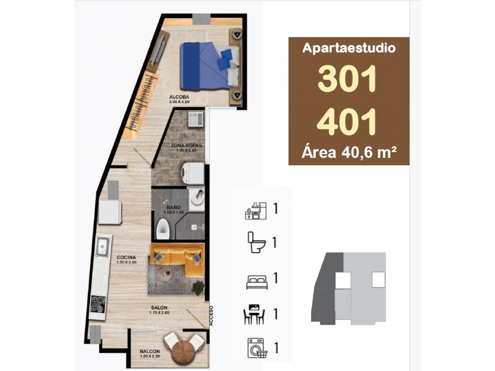 Apartaestudio en venta, Marinilla — foto 6