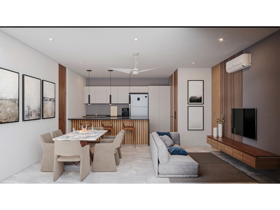 En venta departamento planta baja ubicado en Temozon Norte, Mérida