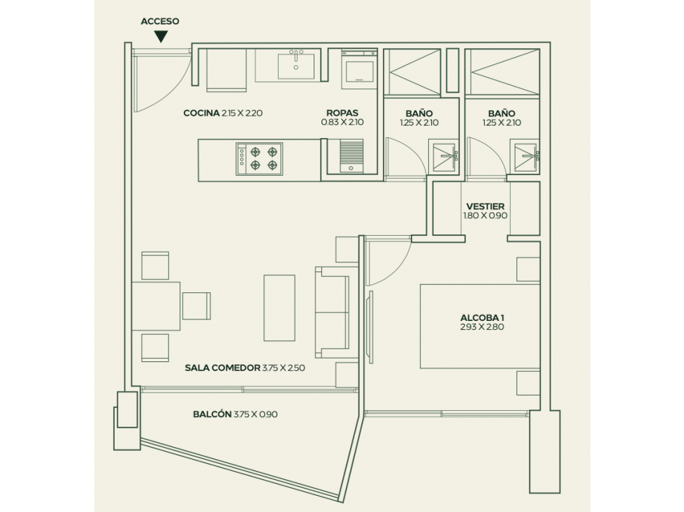 Cesión de Derechos Apartamento en el Retiro, 48 m²