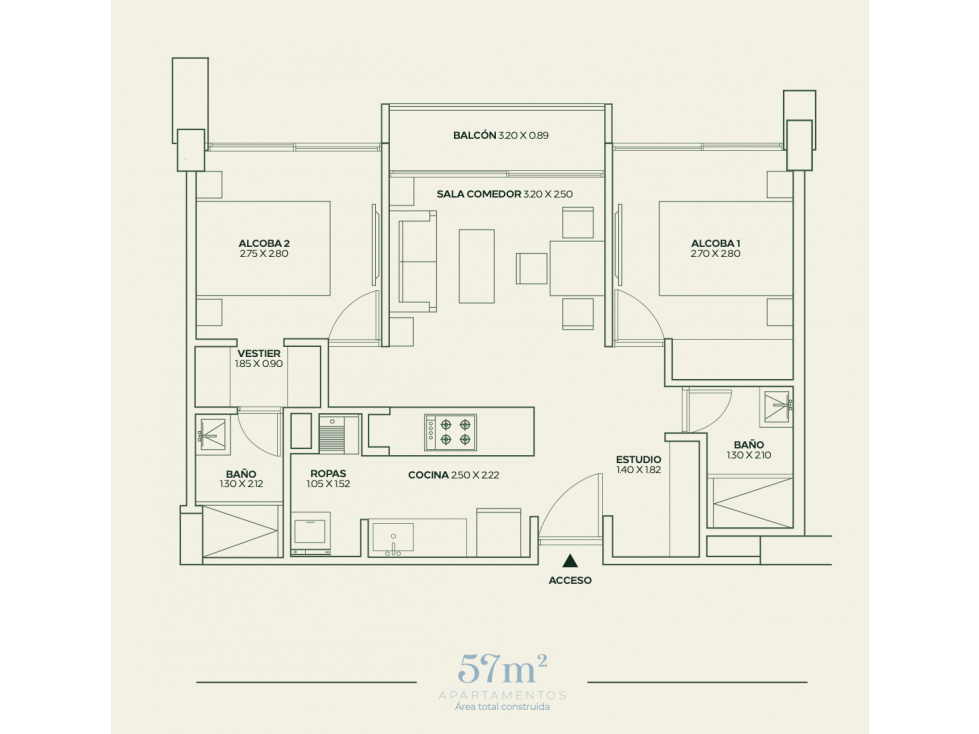 Cesión de Derechos Apartamento en el Retiro, 57 m²