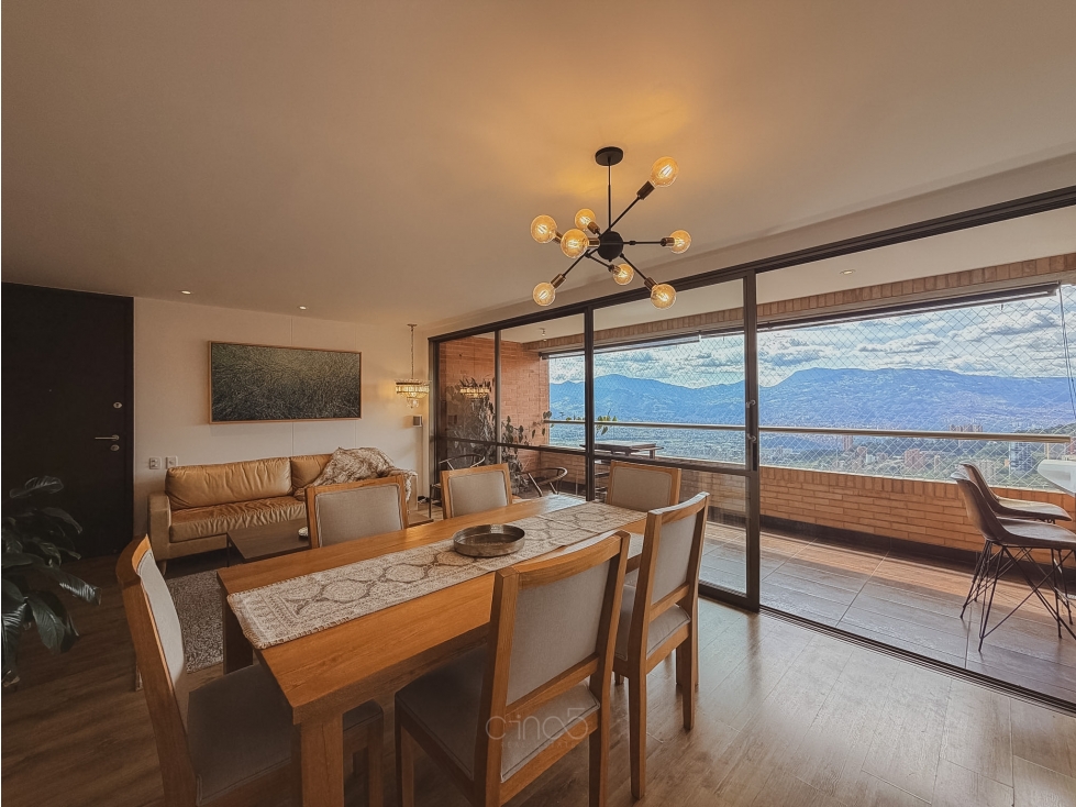 EN RENTA AMOBLADO: ESPECTACULAR APARTAMENTO EN LA CALERA, POBLADO
